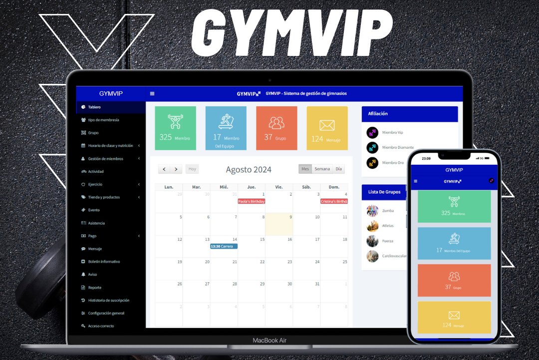 GYMVIP Sistema de Gestión de Gimnasios