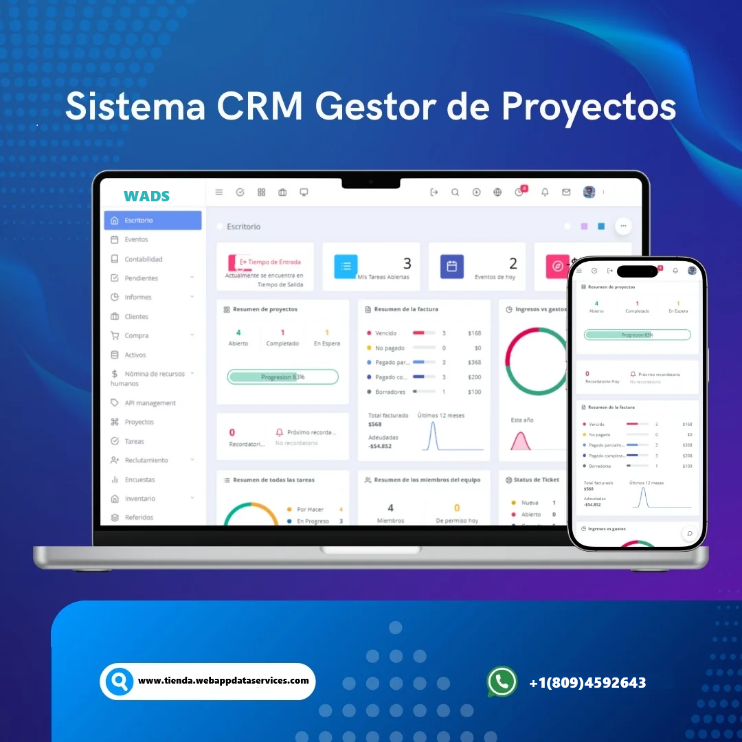 Wads CRM - El mejor gestor de proyectos y CRM